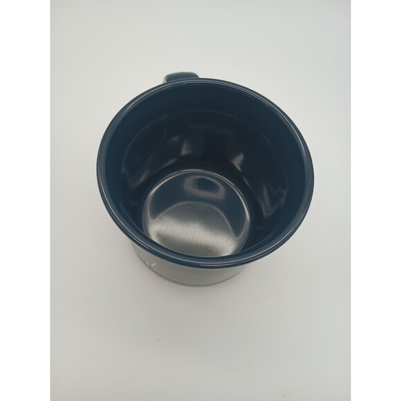 Navy Blue Coffee Mug White Stripes Dog Face Cute Puppy Nose Dog Lover - Picture 4 of 6